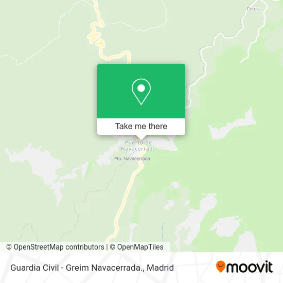 Guardia Civil - Greim Navacerrada. map