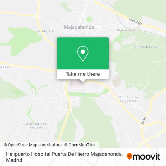Helipuerto Hospital Puerta De Hierro Majadahonda map