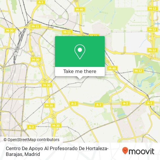 mapa Centro De Apoyo Al Profesorado De Hortaleza-Barajas