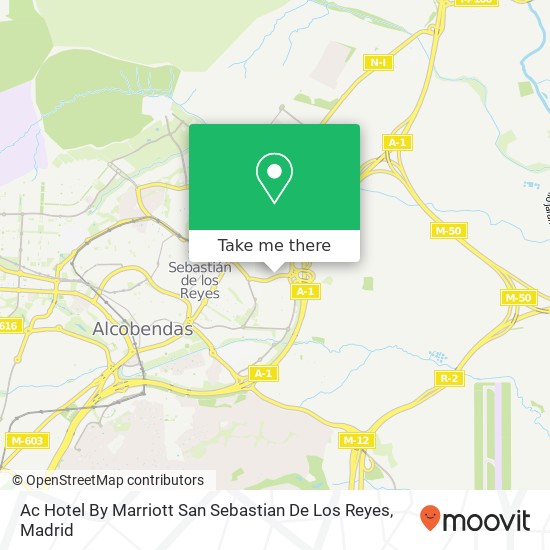 Ac Hotel By Marriott San Sebastian De Los Reyes map