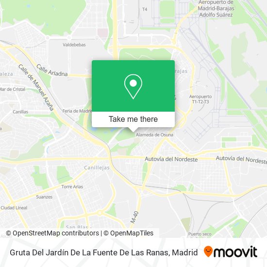 Gruta Del Jardín De La Fuente De Las Ranas map