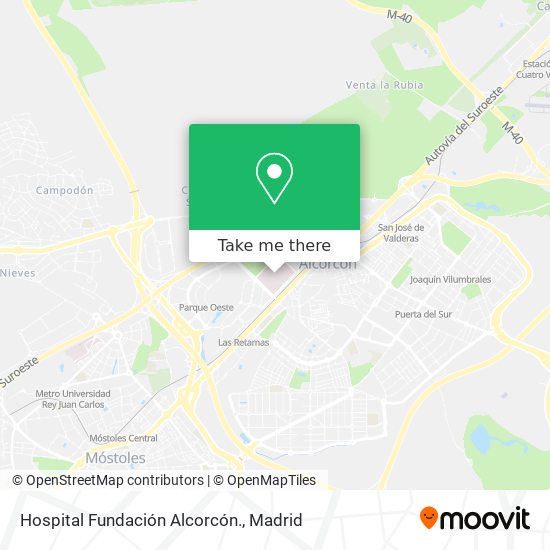 Hospital Fundación Alcorcón. map