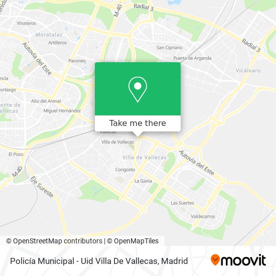 Policía Municipal - Uid Villa De Vallecas map