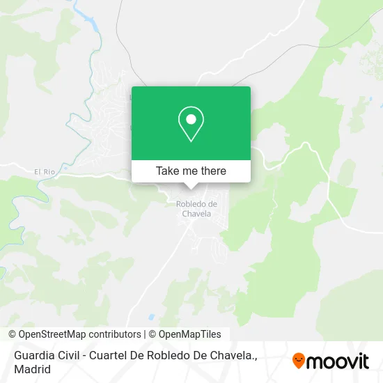 Guardia Civil - Cuartel De Robledo De Chavela. map