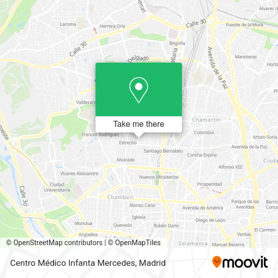 Centro Médico Infanta Mercedes map