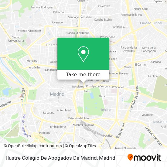 mapa Ilustre Colegio De Abogados De Madrid