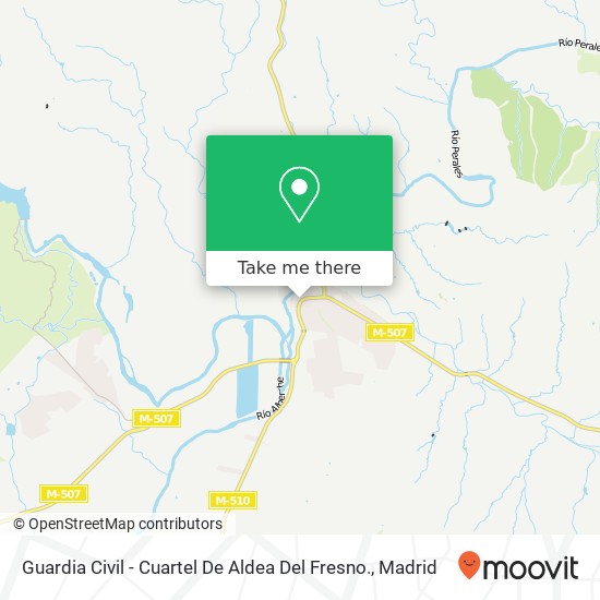 Guardia Civil - Cuartel De Aldea Del Fresno. map