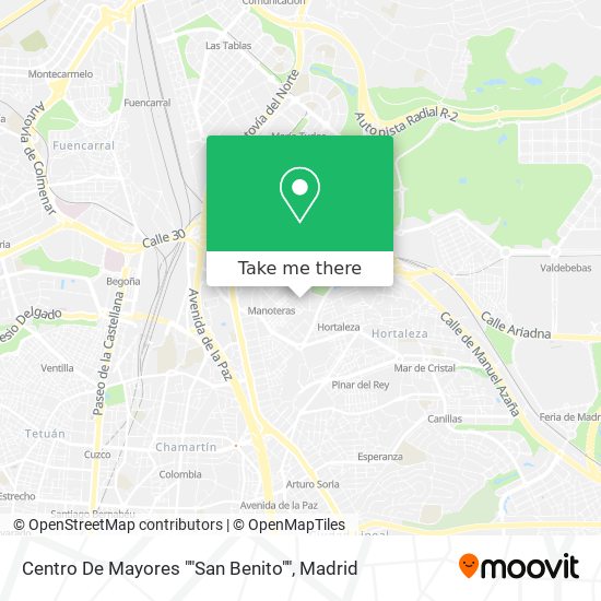 mapa Centro De Mayores ""San Benito""