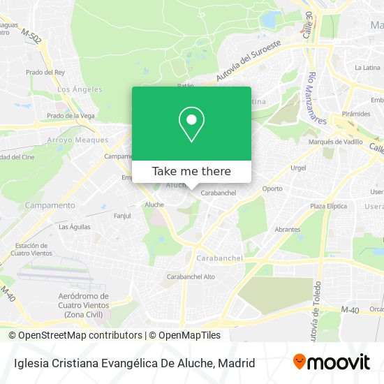 mapa Iglesia Cristiana Evangélica De Aluche
