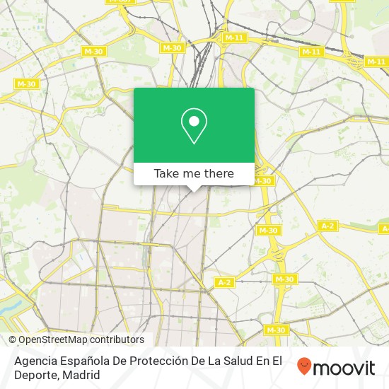 Agencia Española De Protección De La Salud En El Deporte map