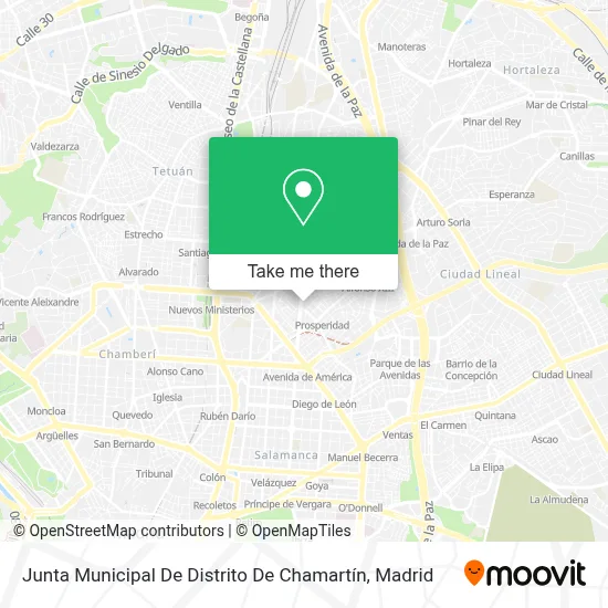 Junta Municipal De Distrito De Chamartín map