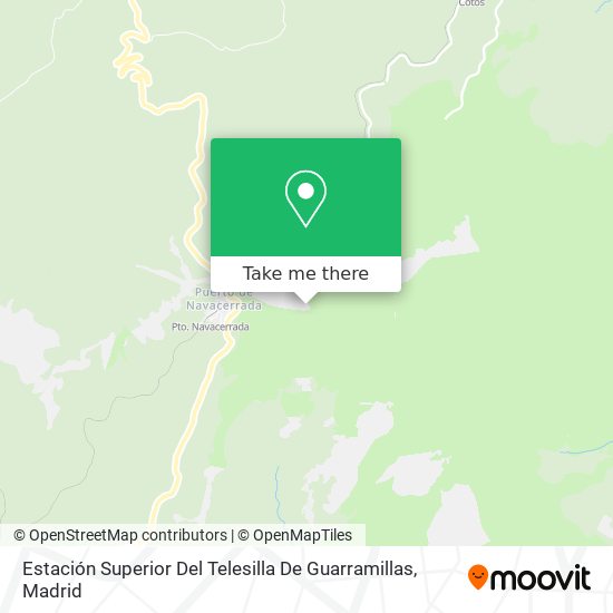 Estación Superior Del Telesilla De Guarramillas map