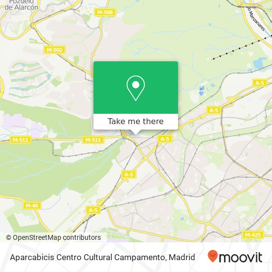 Aparcabicis Centro Cultural Campamento map