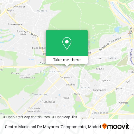 mapa Centro Municipal De Mayores 'Campamento'