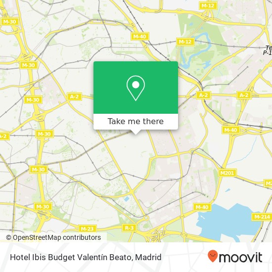 mapa Hotel Ibis Budget Valentín Beato