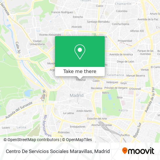 Centro De Servicios Sociales Maravillas map