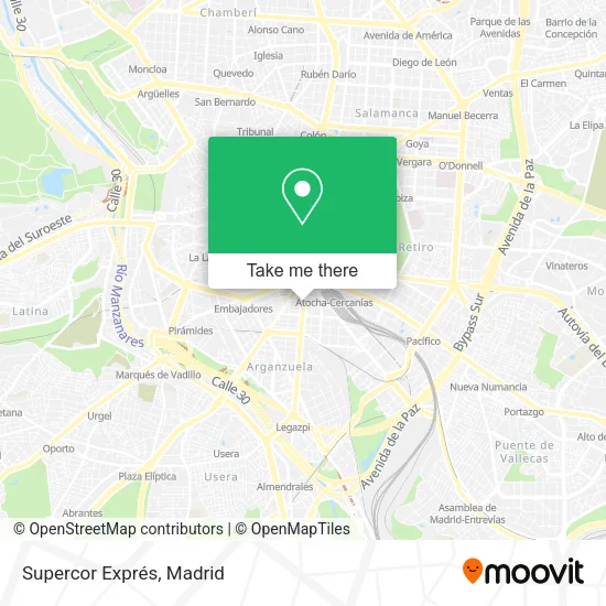 Supercor Exprés map