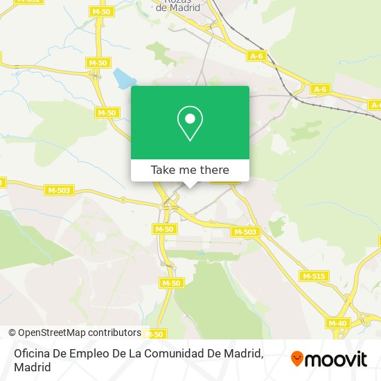 mapa Oficina De Empleo De La Comunidad De Madrid