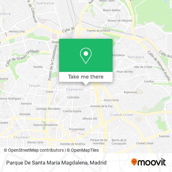 Parque De Santa María Magdalena map