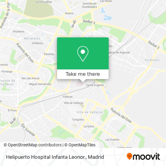 Helipuerto Hospital Infanta Leonor. map