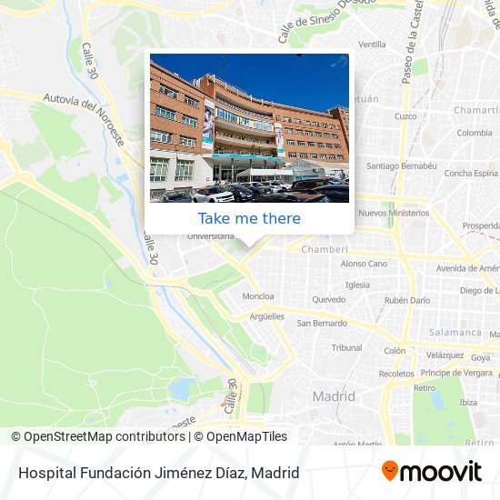 Hospital Fundación Jiménez Díaz map