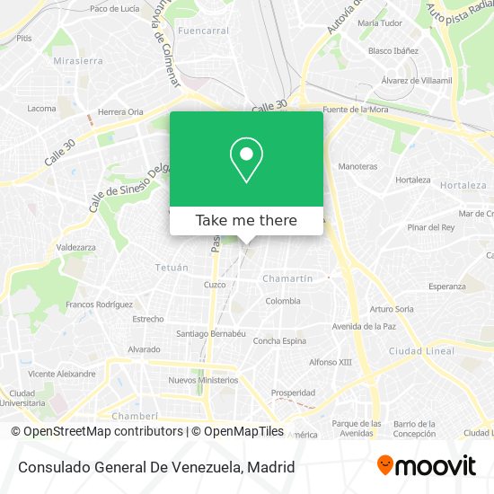 Consulado General De Venezuela map