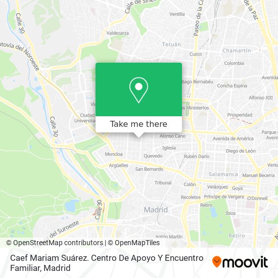 Caef Mariam Suárez. Centro De Apoyo Y Encuentro Familiar map