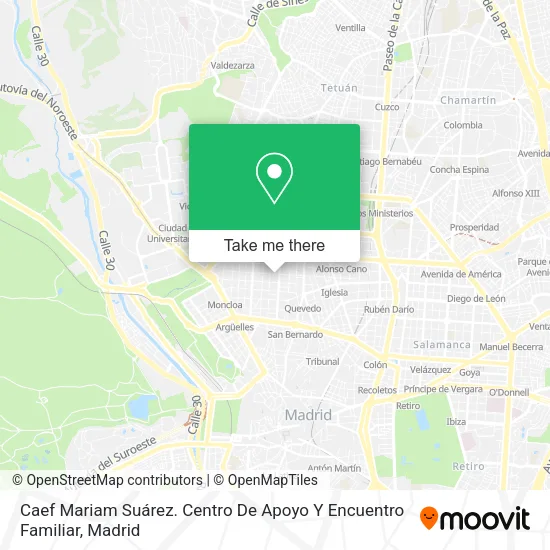 Caef Mariam Suárez. Centro De Apoyo Y Encuentro Familiar map