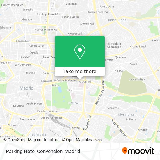 Parking Hotel Convención map