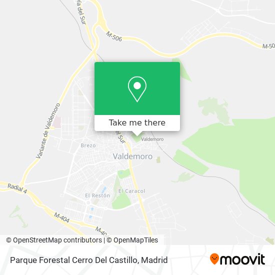 Parque Forestal Cerro Del Castillo map