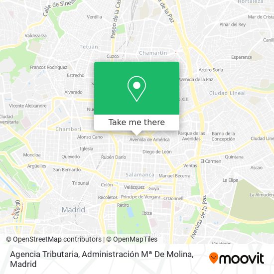 mapa Agencia Tributaria, Administración Mª De Molina