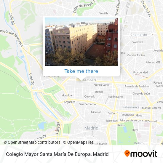 mapa Colegio Mayor Santa María De Europa