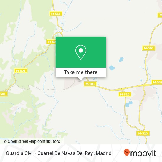 Guardia Civil - Cuartel De Navas Del Rey. map