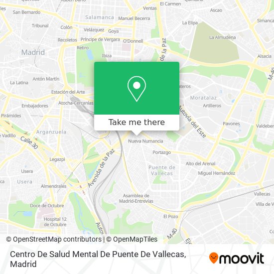 Centro De Salud Mental De Puente De Vallecas map