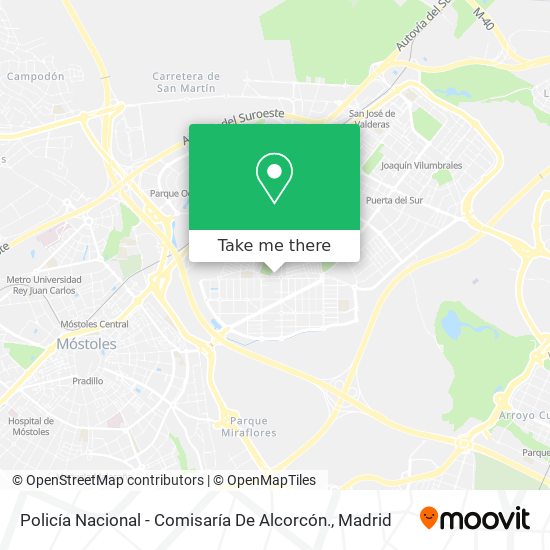 Policía Nacional - Comisaría De Alcorcón. map