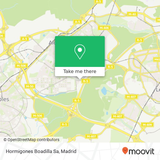 Hormigones Boadilla Sa map