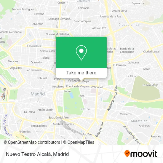 Nuevo Teatro Alcalá map