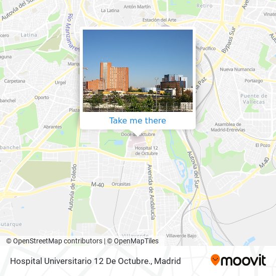 Hospital Universitario 12 De Octubre. map