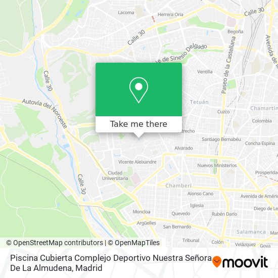 mapa Piscina Cubierta Complejo Deportivo Nuestra Señora De La Almudena
