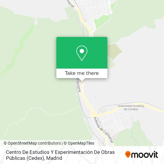 Centro De Estudios Y Experimentación De Obras Públicas (Cedex) map