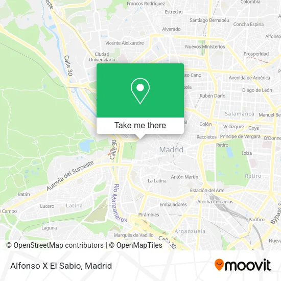 mapa Alfonso X El Sabio