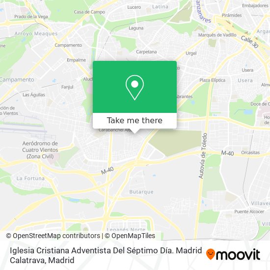 Iglesia Cristiana Adventista Del Séptimo Día. Madrid Calatrava map