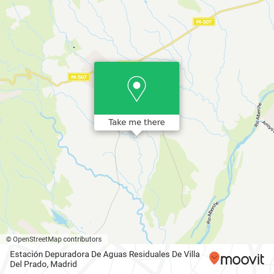 mapa Estación Depuradora De Aguas Residuales De Villa Del Prado