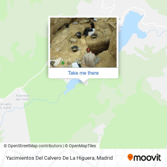 Yacimientos Del Calvero De La Higuera map