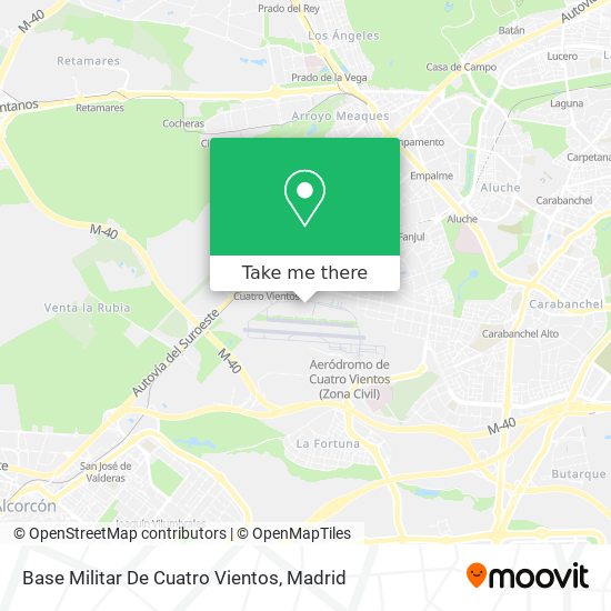 Base Militar De Cuatro Vientos map