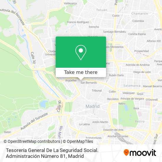 mapa Tesorería General De La Seguridad Social. Administración Número 81