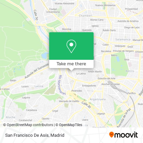 San Francisco De Asís map