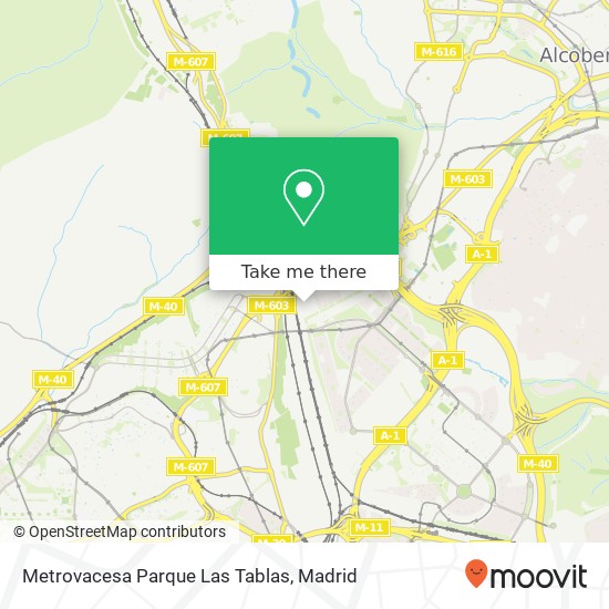 Metrovacesa Parque Las Tablas map