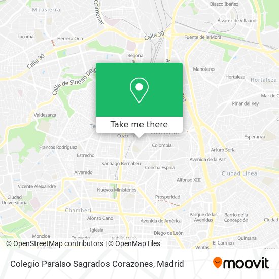 mapa Colegio Paraíso Sagrados Corazones