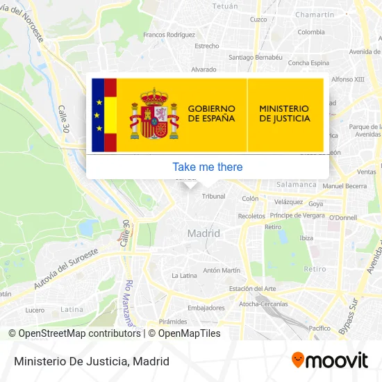 Ministerio De Justicia map